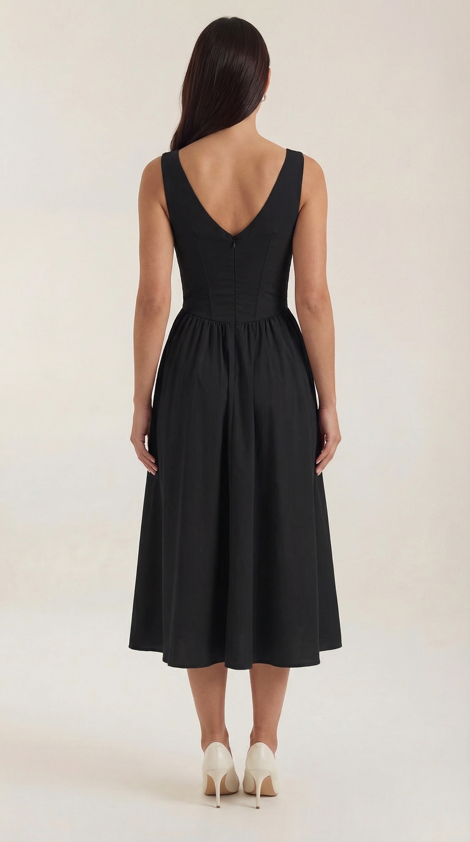 Robe mi-longue d'été corset pour femme