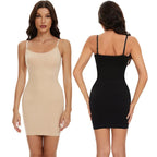 Robe gainante sculptante femme à bretelles fines, effet invisible, confort