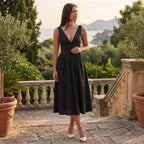 Robe mi-longue d'été corset pour femme