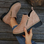 Bottes chevilles en cuir chic pour femmes
