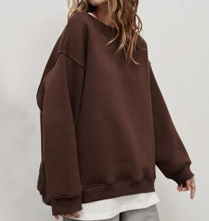Pull en maille surdimensionné confortable pour superposition décontractée