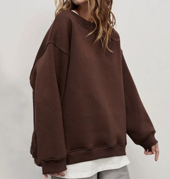 Pull en maille surdimensionné confortable pour superposition décontractée