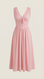 Robe mi-longue d'été corset pour femme