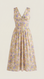 Robe mi-longue d'été corset pour femme