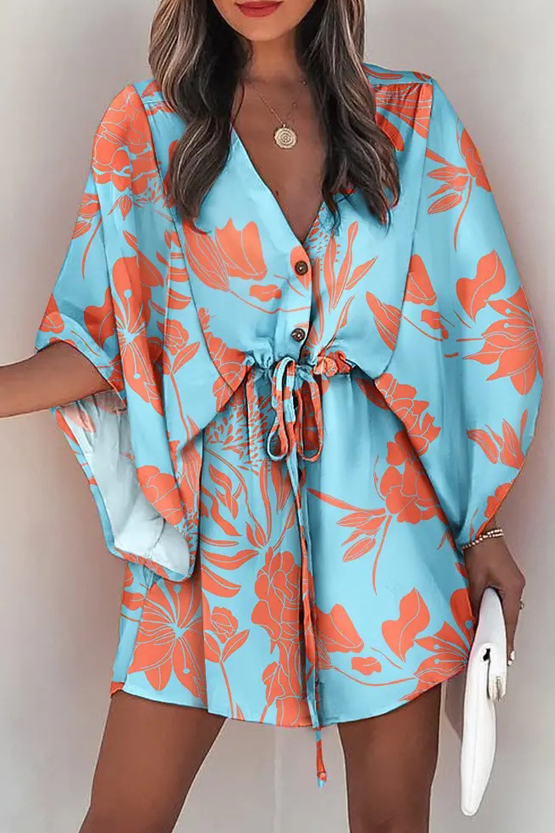 Détail du combishort femme avec imprimé bohème et taille élastique