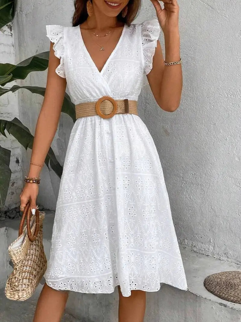 Robe à manches papillon