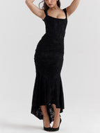 Robe Maxi Fleurie Bleuets