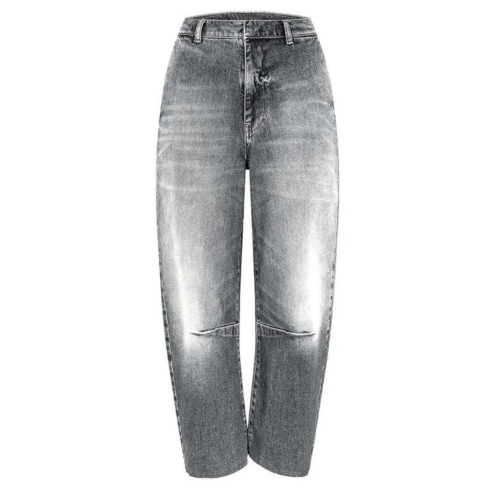 Veste décontractée en jean ceinturée avec col montant et manches longues