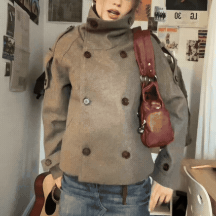 Manteau caban chic en laine pour l'automne