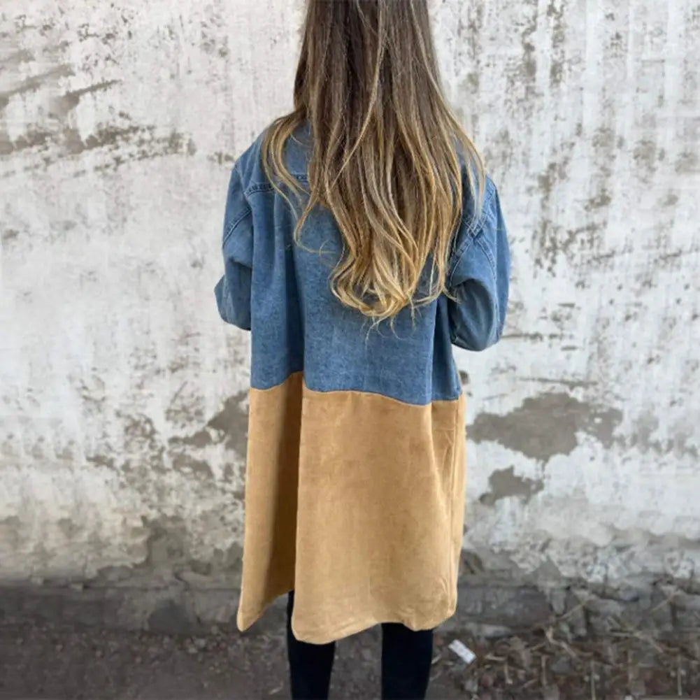 Manteau d'hiver mi-long féminin chic à double boutonnage