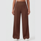 Pantalon de yoga à jambes larges avec taille croisée