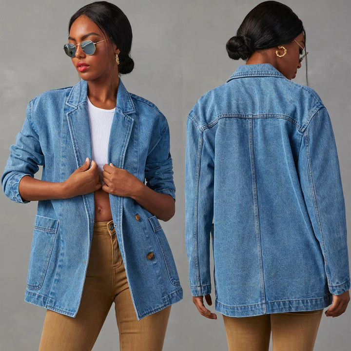 Veste Blazer en Denim Stylée pour Femmes