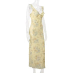 Robe Maxi Dos Nu Plongeant Fleurie Mode Été