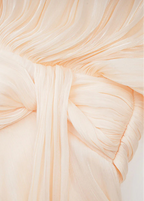 Robe mi-longue en satin champagne Estelle