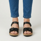 Sandales confortables pour femmes avec détails floraux
