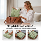 Ensemble deux pièces en tissu froissé avec patte de boutonnage