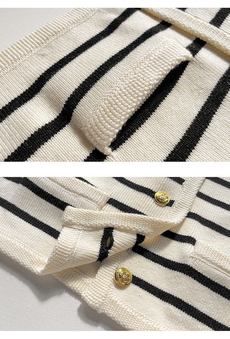 Pull en tricot rayé confortable pour les superpositions d'automne