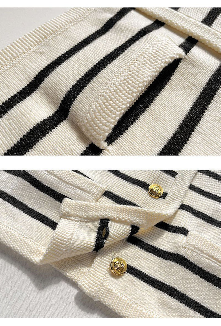 Pull en tricot rayé confortable pour les superpositions d'automne