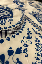 Robe midi bleu en polyester à bretelles spaghetti