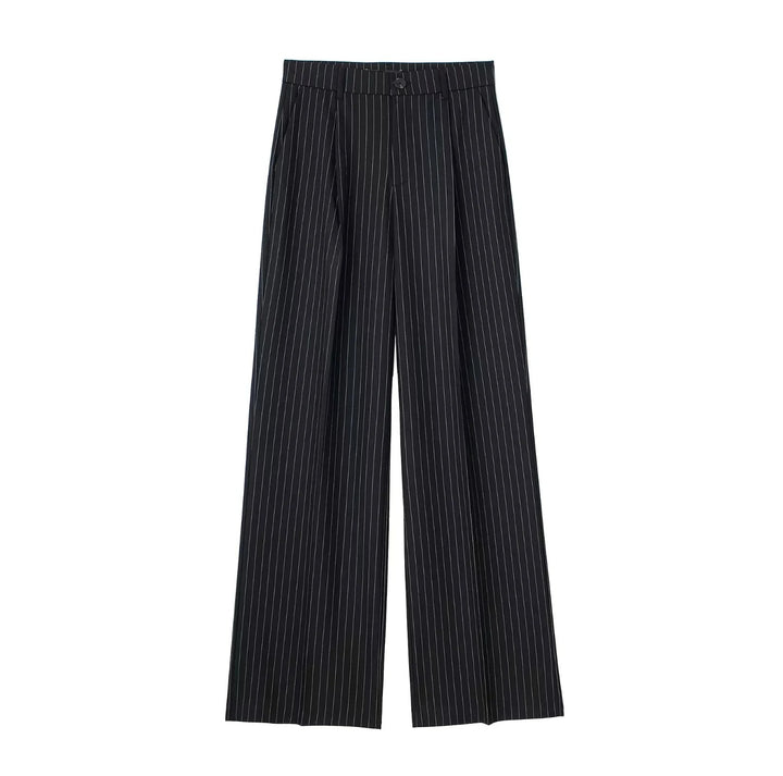 Léa Blanchet® | Pantalon large à rayures fines