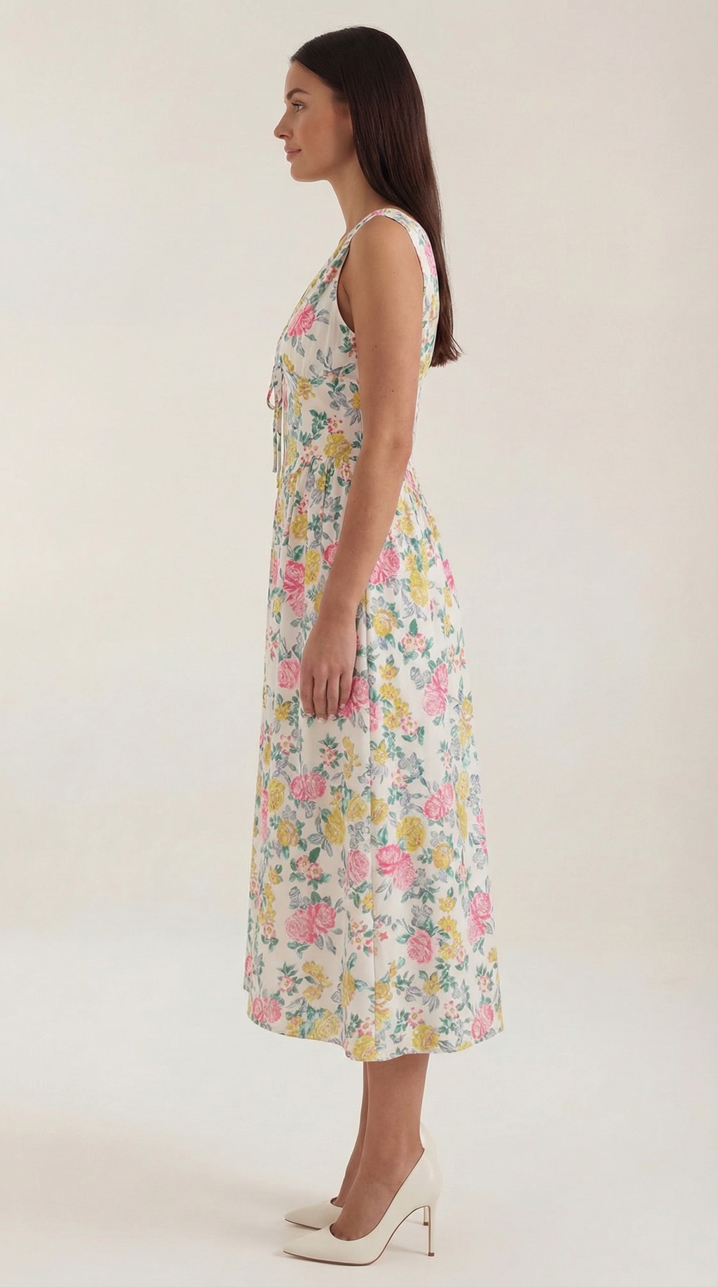 Robe mi-longue d'été corset pour femme