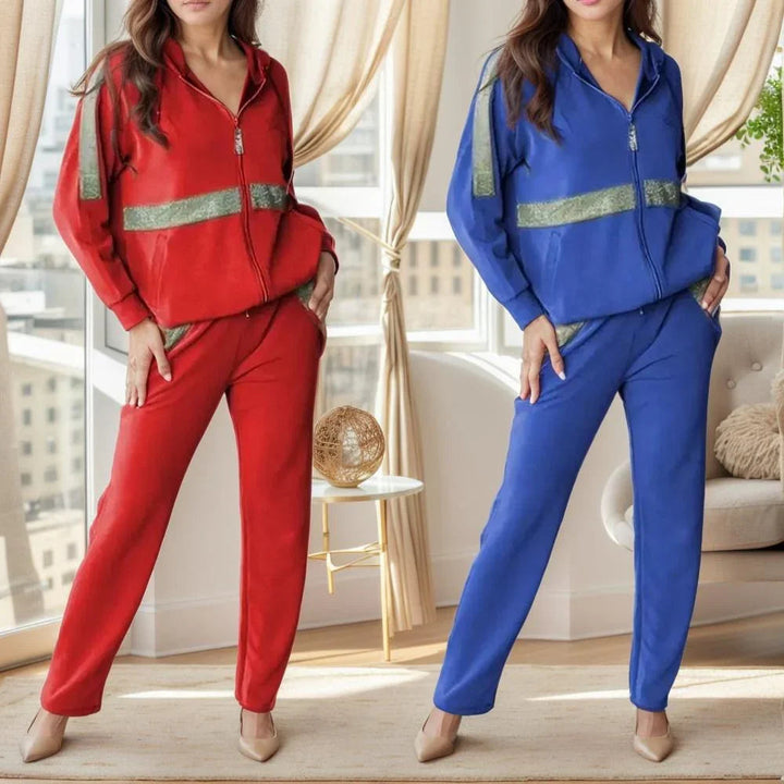 Ensemble Sweatshirt Doux avec Légère Brillance