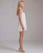 Robe mini froncée sans manches Rachel