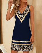 Robe d'été courte sans manches pour femme