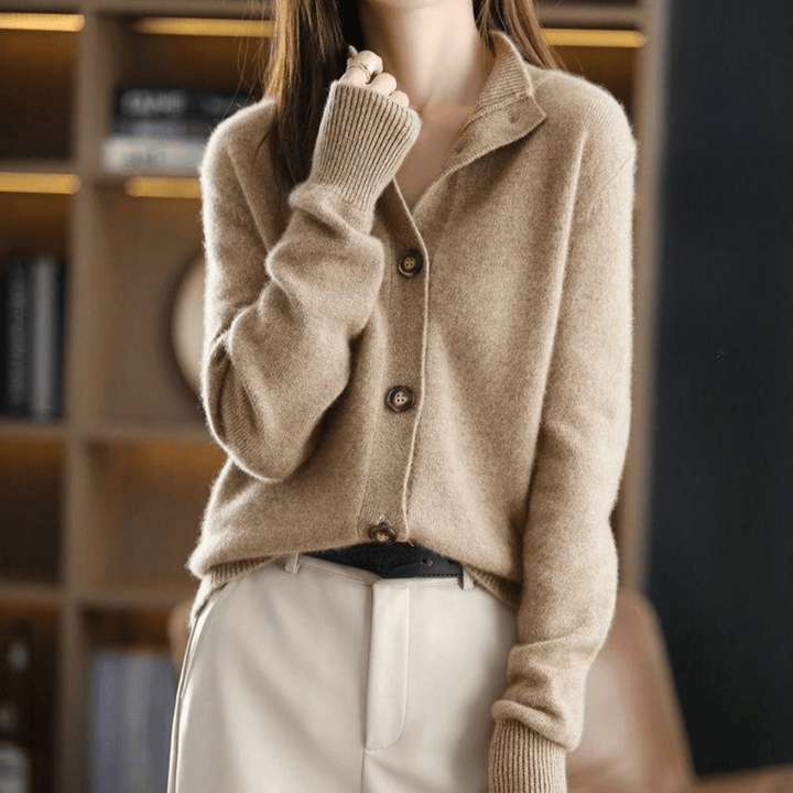 Cardigan en cachemire doux et confortable tricoté