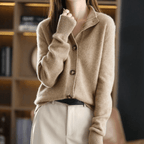 Cardigan en cachemire doux et confortable tricoté