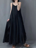 Sophie Paris | Robe Longue Plissée sans Manches