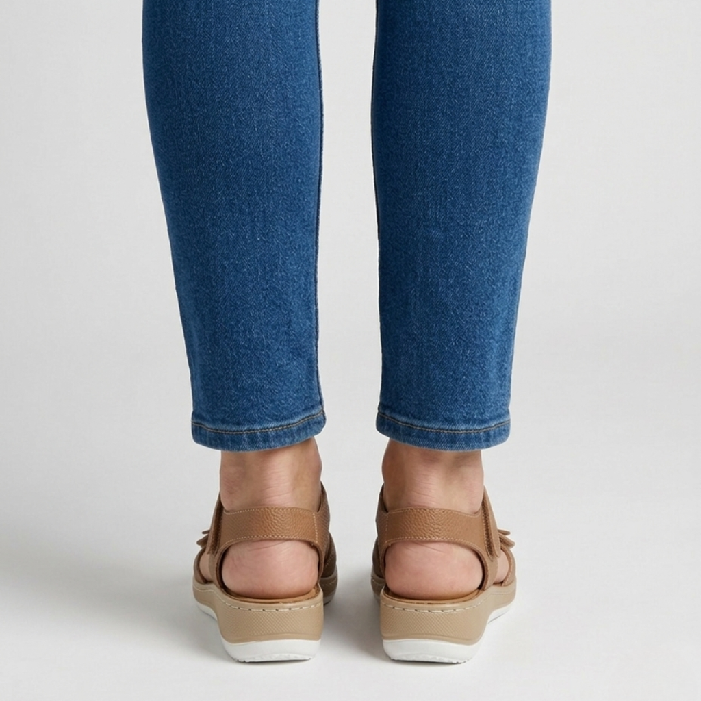 Sandales confortables pour femmes avec détails floraux