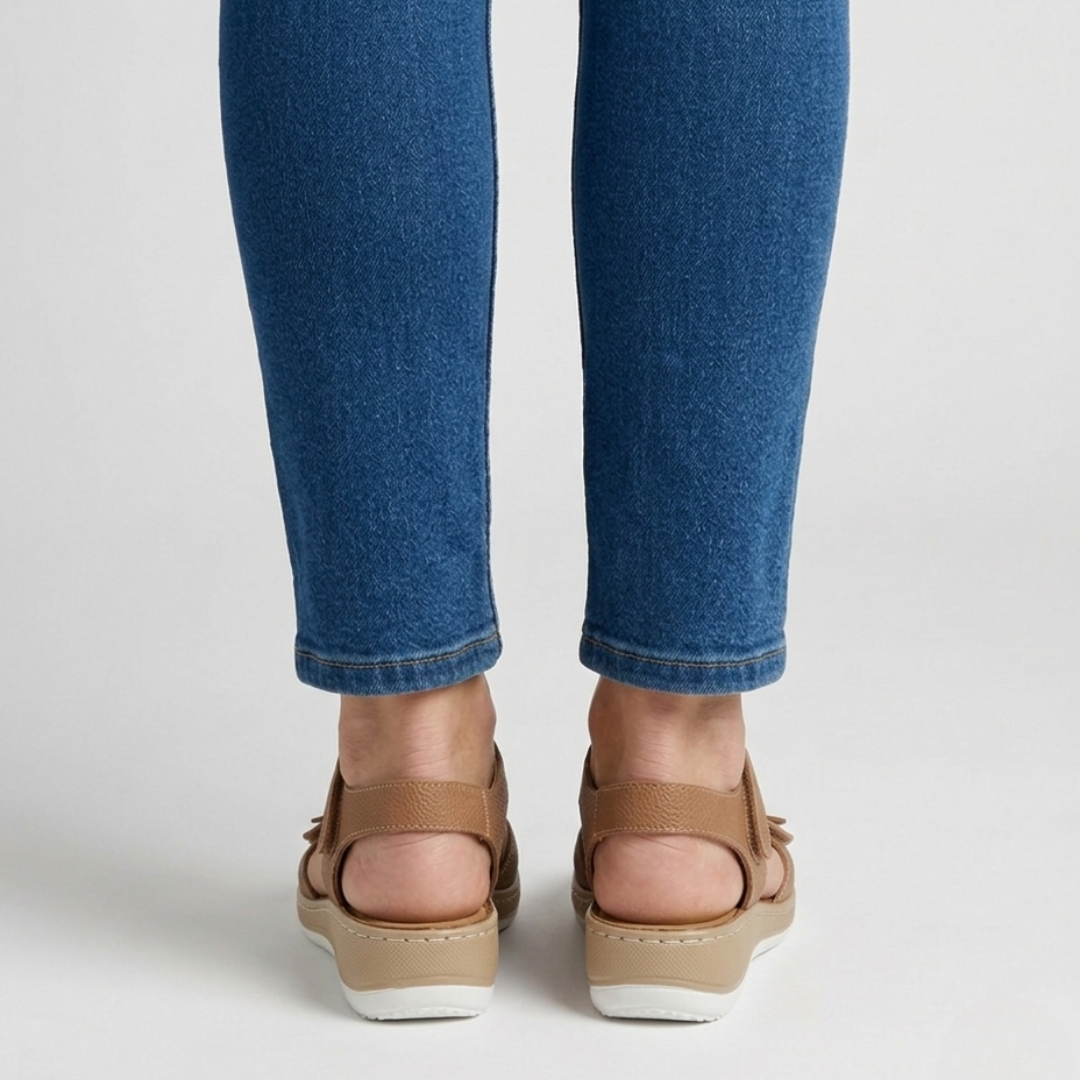 Sandales confortables pour femmes avec détails floraux