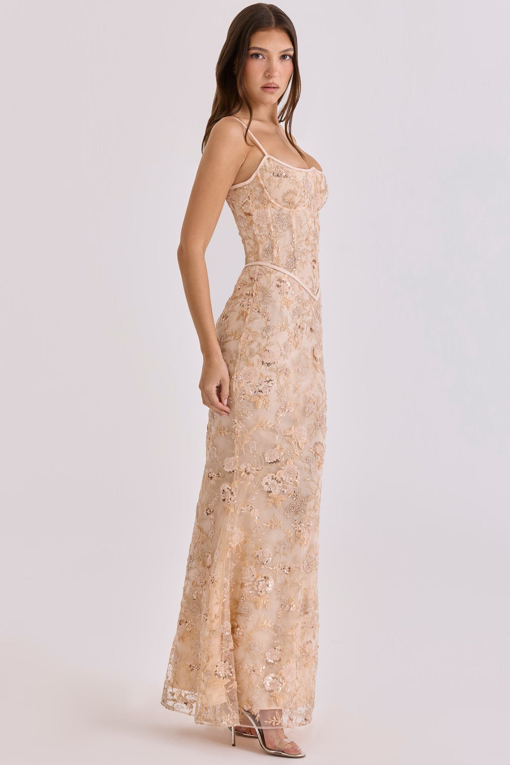 Robe longue élégante sans manches pour femmes