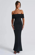 Robe maxi dos nu sans bretelles pour femmes