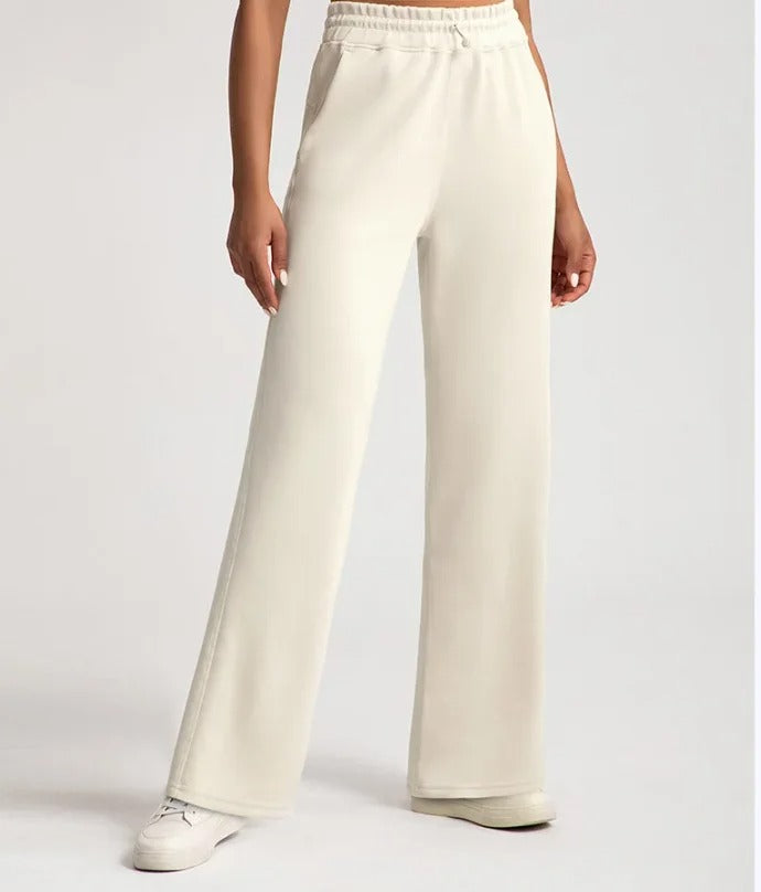 Léa Blanchet® | Pantalon droit fluide taille élastique