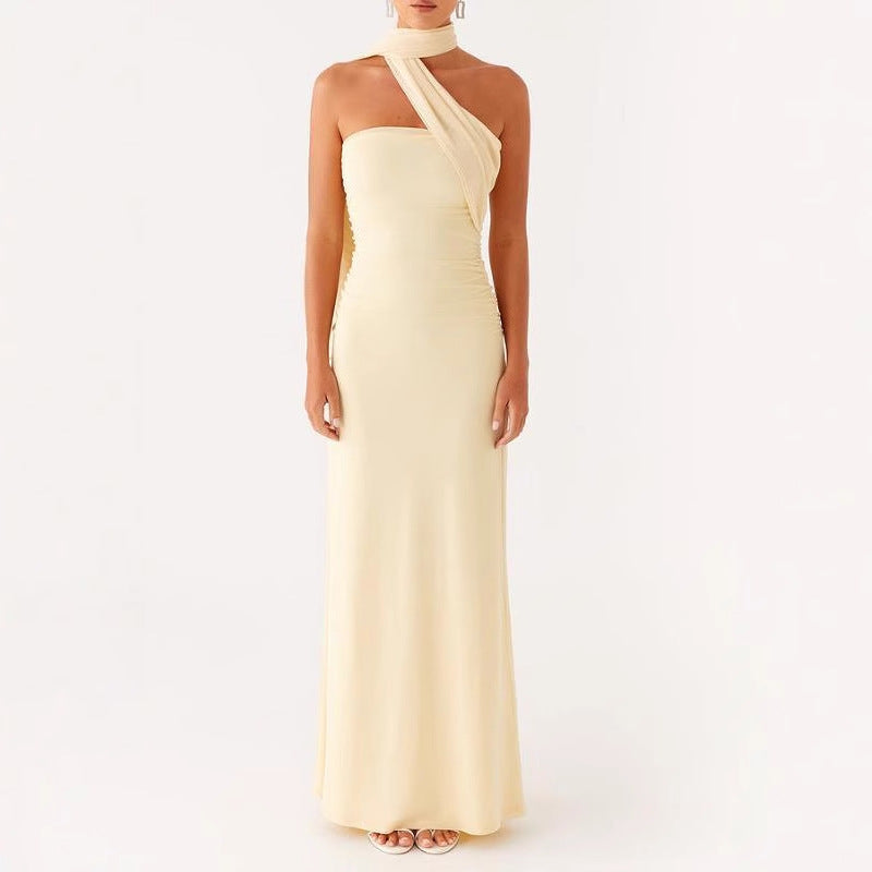 Robe longue fleurie d'été pour femme