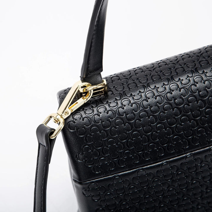 Fleur Rousse® | Sac Épaule à Motif Embossé et Fermoir Doré