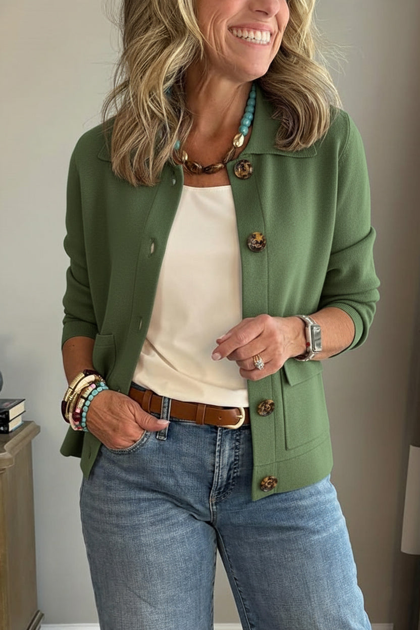 Veste décontractée à revers avec poche poitrine