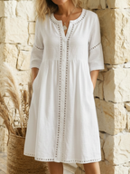 Robe midi en lin premium