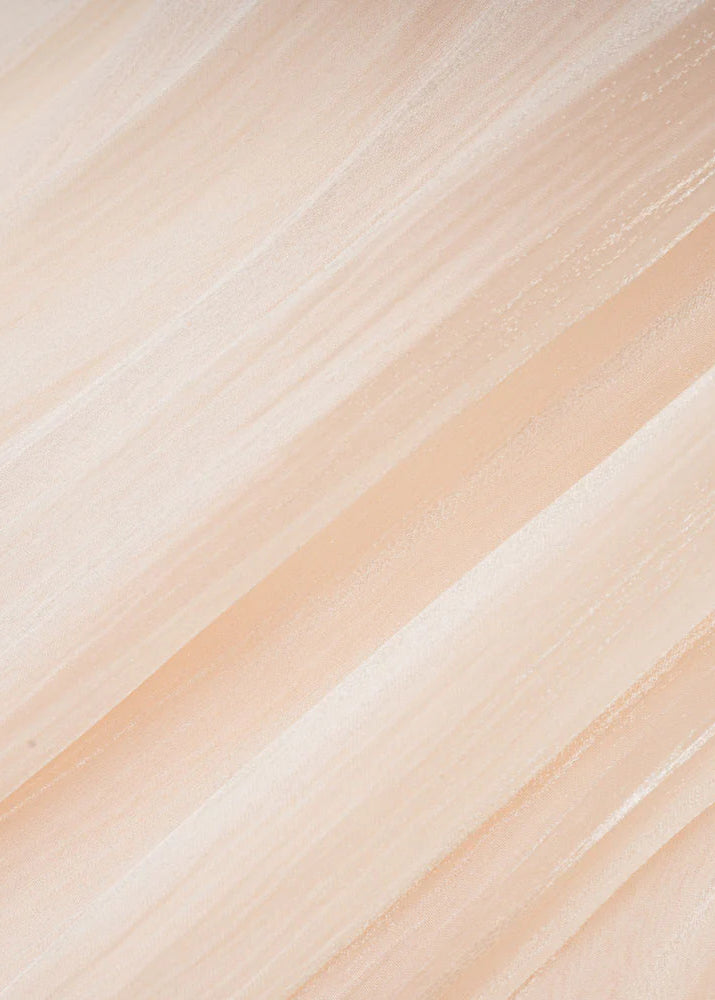 Robe mi-longue en satin champagne Estelle