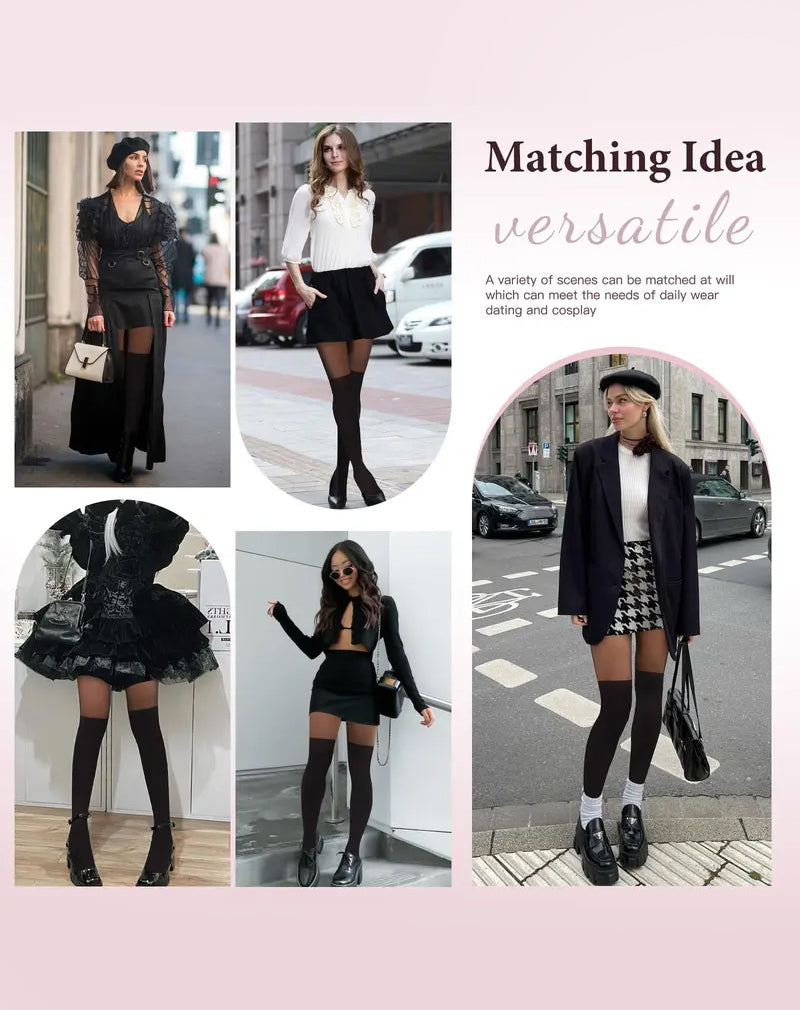 Bas autofixants sexy style fausse cuisse pour femmes