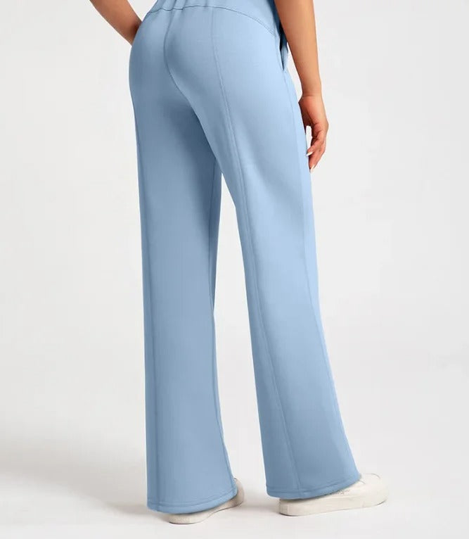 Léa Blanchet® | Pantalon droit fluide taille élastique