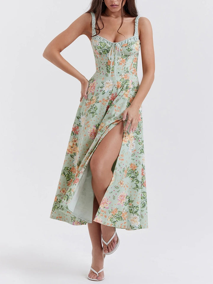 Pauline Laurent® | Robe longue à fleurs au charme romantique