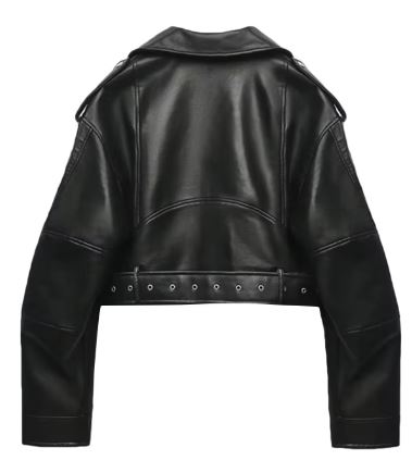 Veste Moto Biker en Cuir Noir Classique
