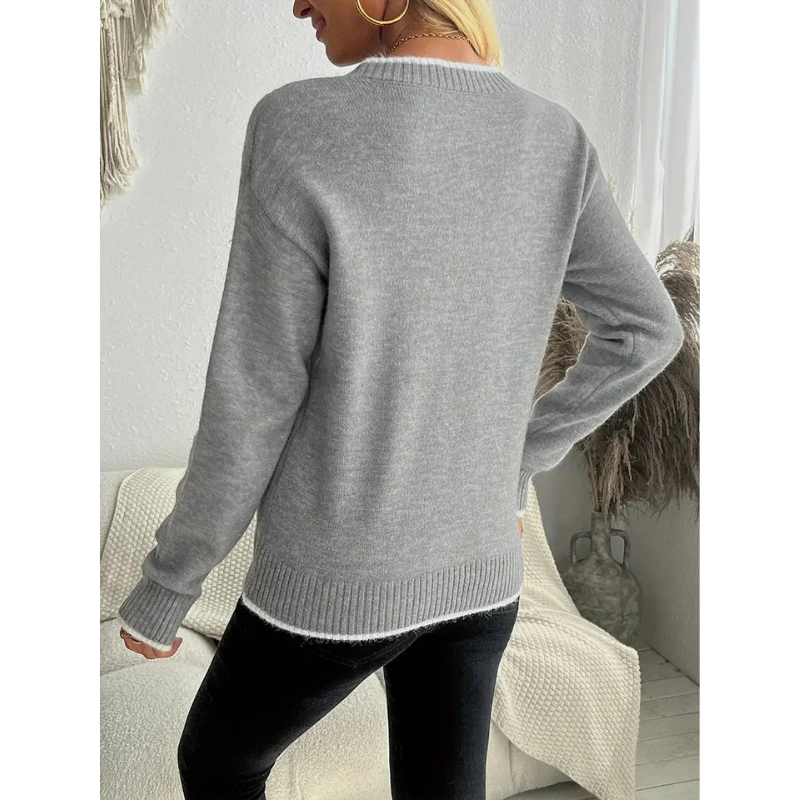 Pull en tricot flocon de neige douillet