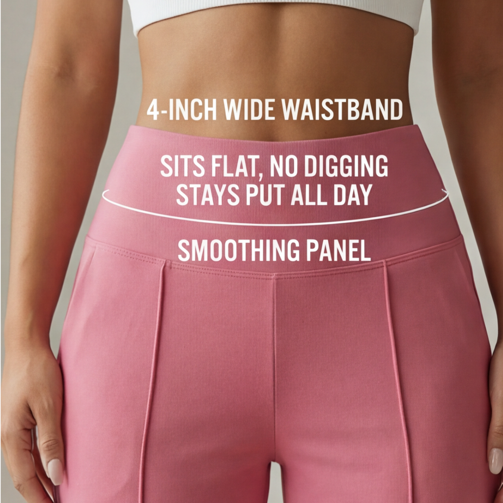 Pantalon de yoga à jambes larges avec taille croisée