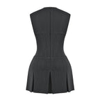 Robe Mini Corset Plissée au Charme Intemporel