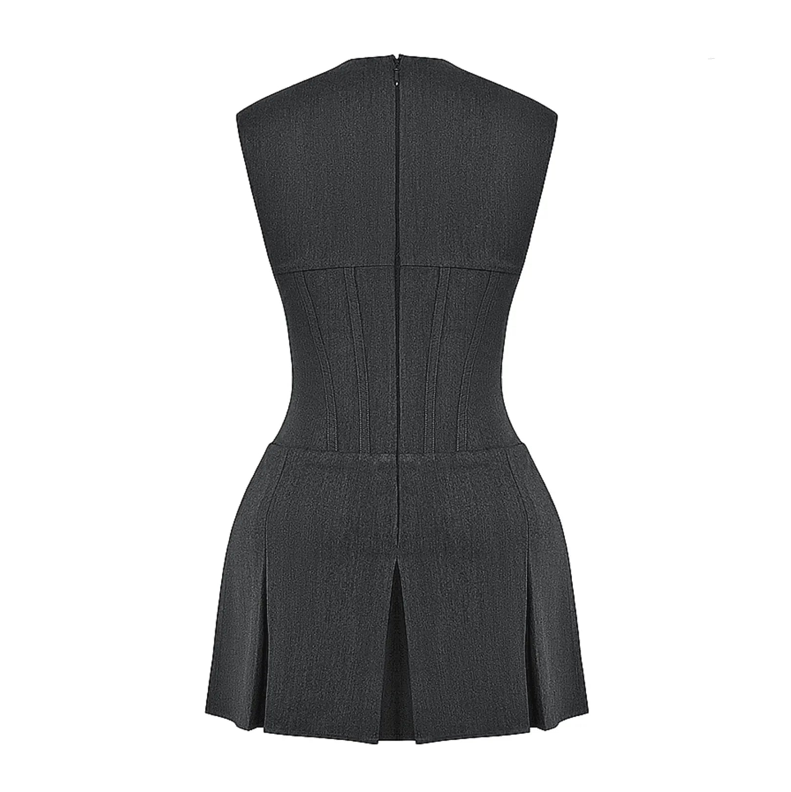 Robe Mini Corset Plissée au Charme Intemporel
