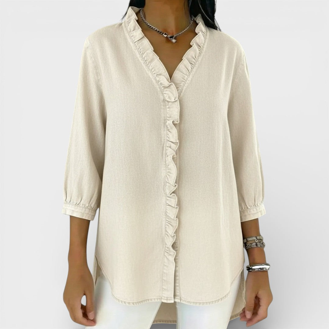 ChicRuffle - Blouse élégante à volants